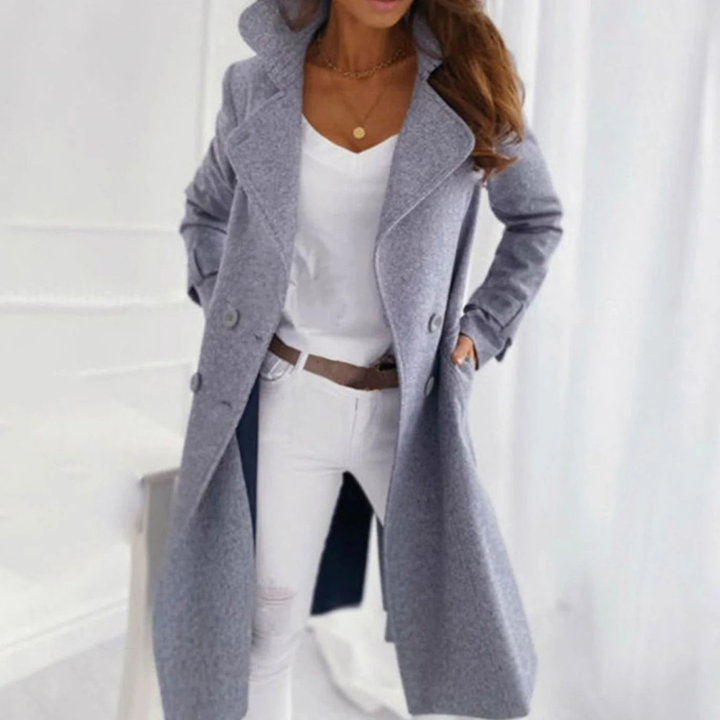 Anouk longline winter coat in pink