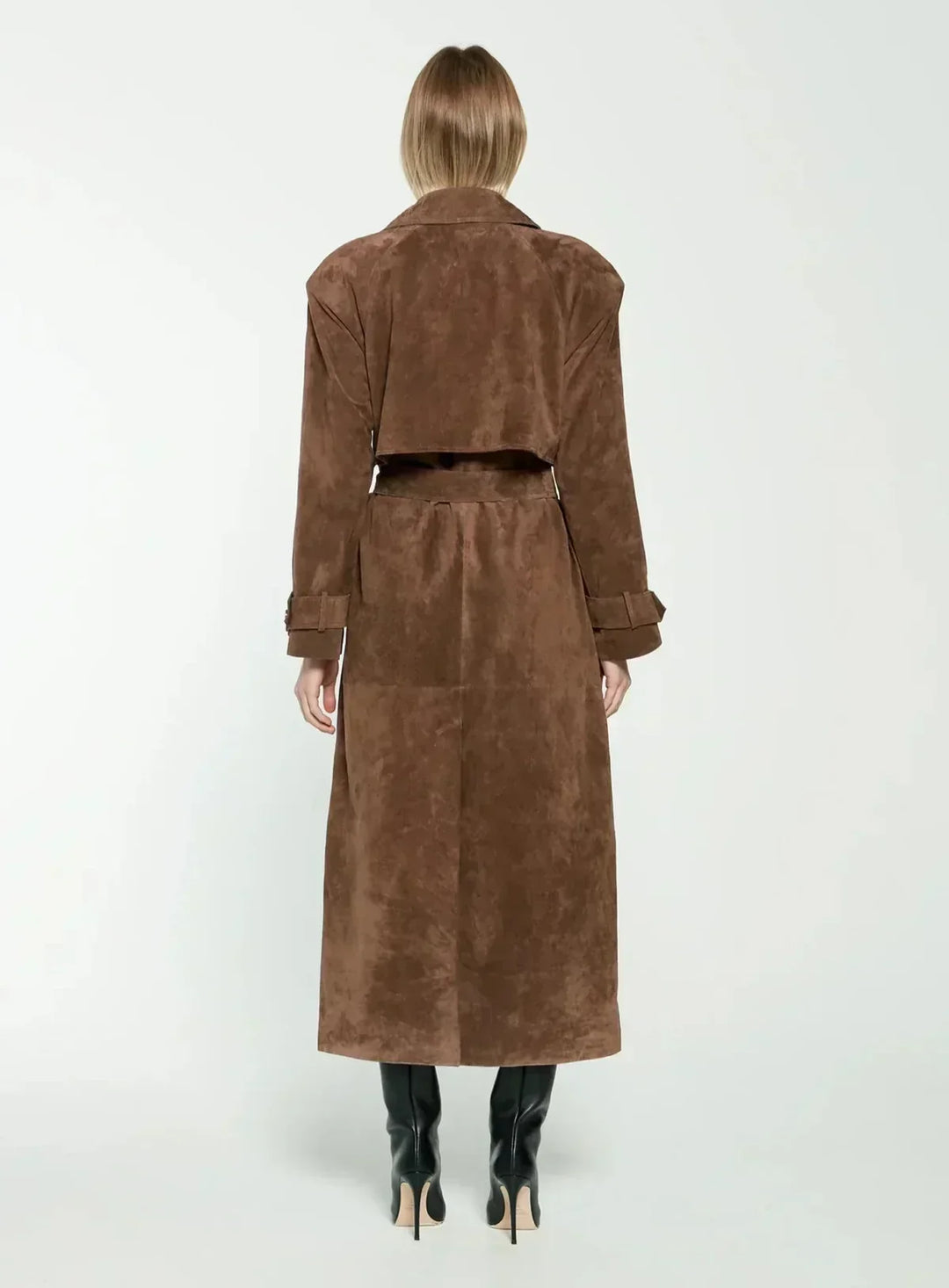 Georgette belted double breasted trench coat – image 2