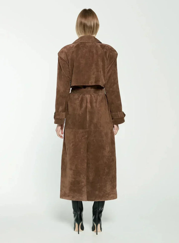 Georgette belted double breasted trench coat – image 2