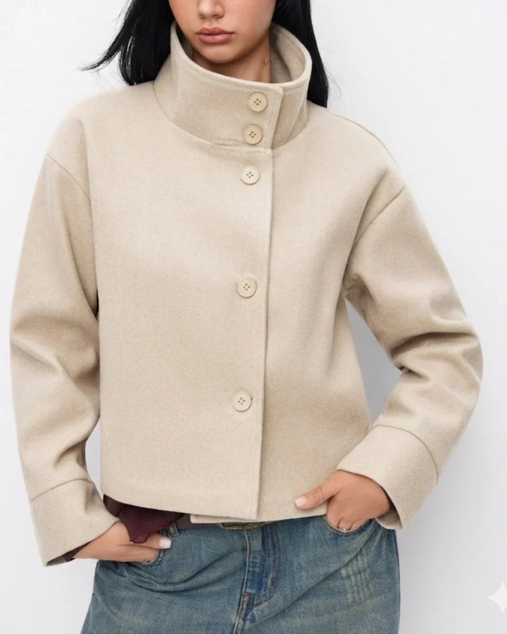 Anwen high neck cropped coat – image 10