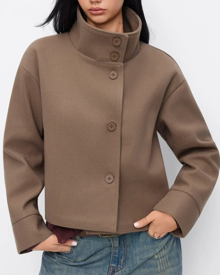 Anwen high neck cropped coat – image 11