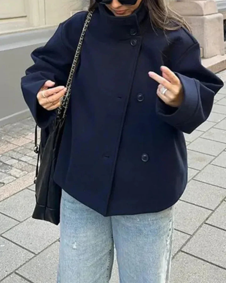 Anwen high neck cropped coat – image 2