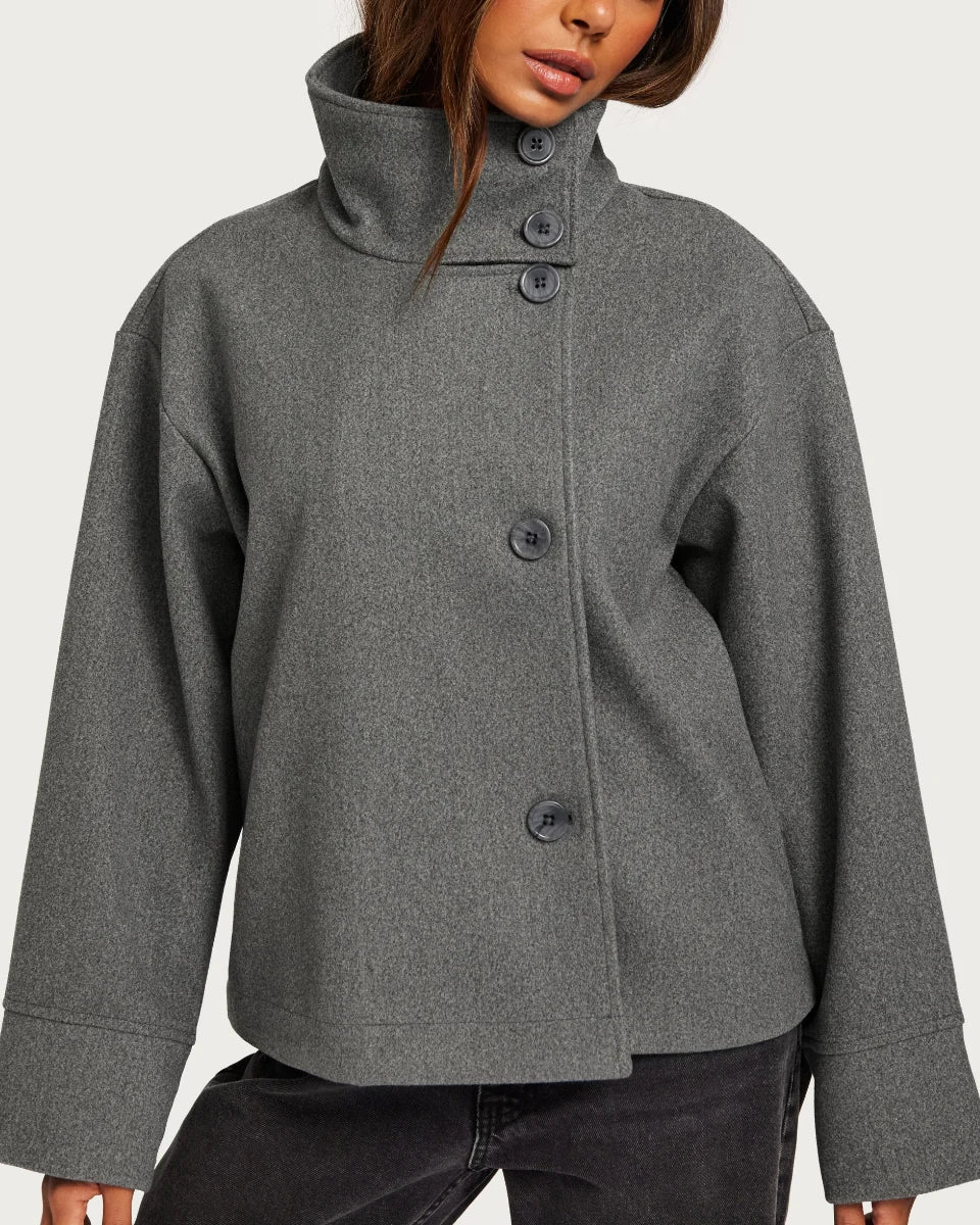 Anwen high neck cropped coat – image 5
