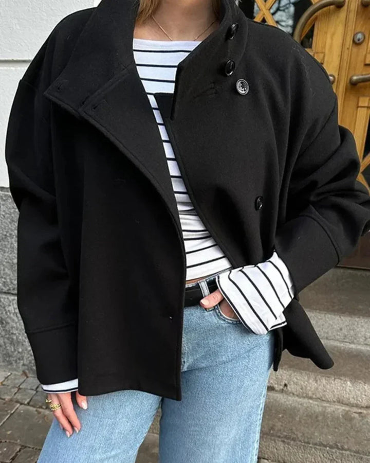 Anwen high neck cropped coat – image 8