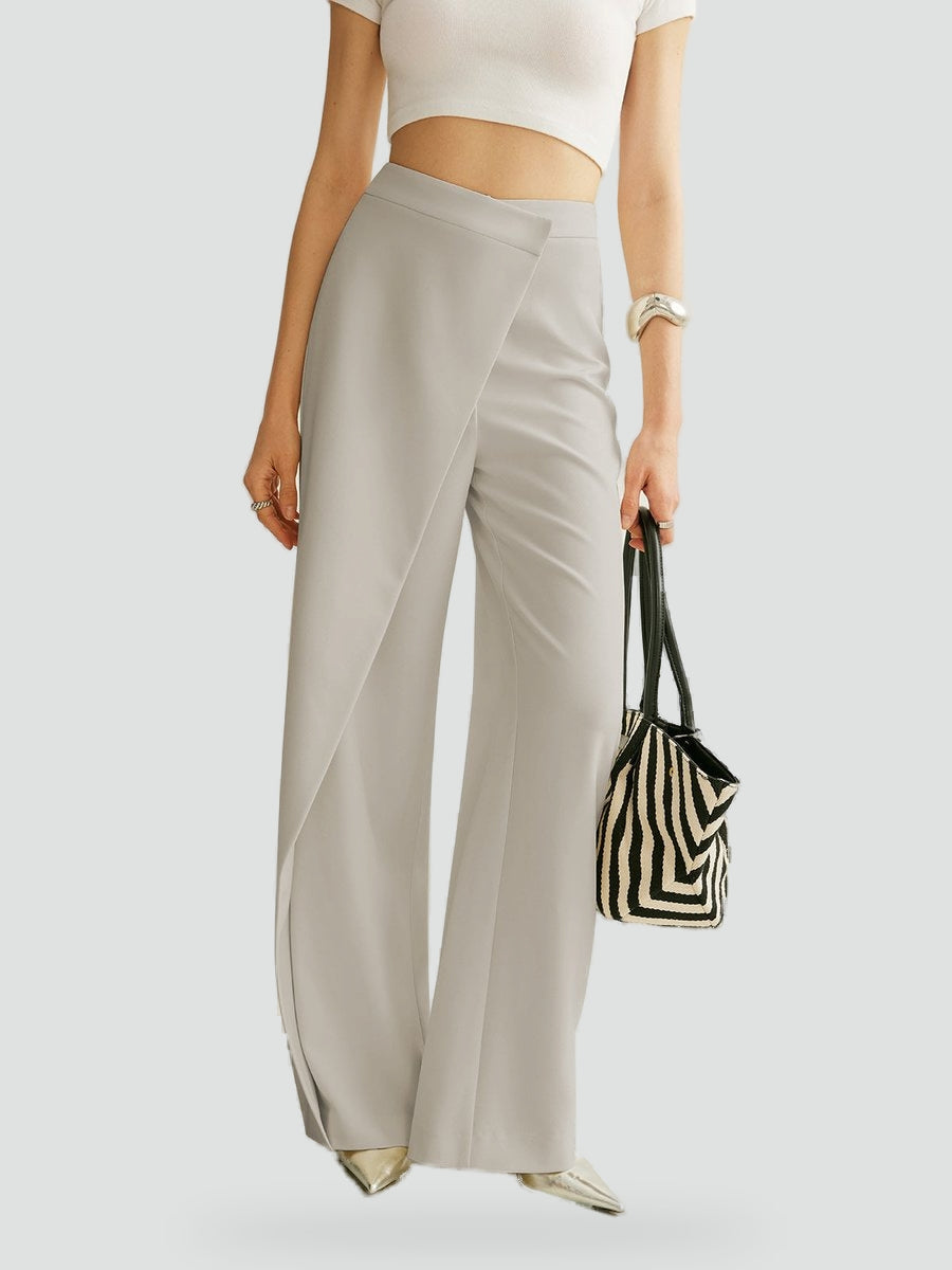 Ramona asymmetric wide leg trousers with high waist