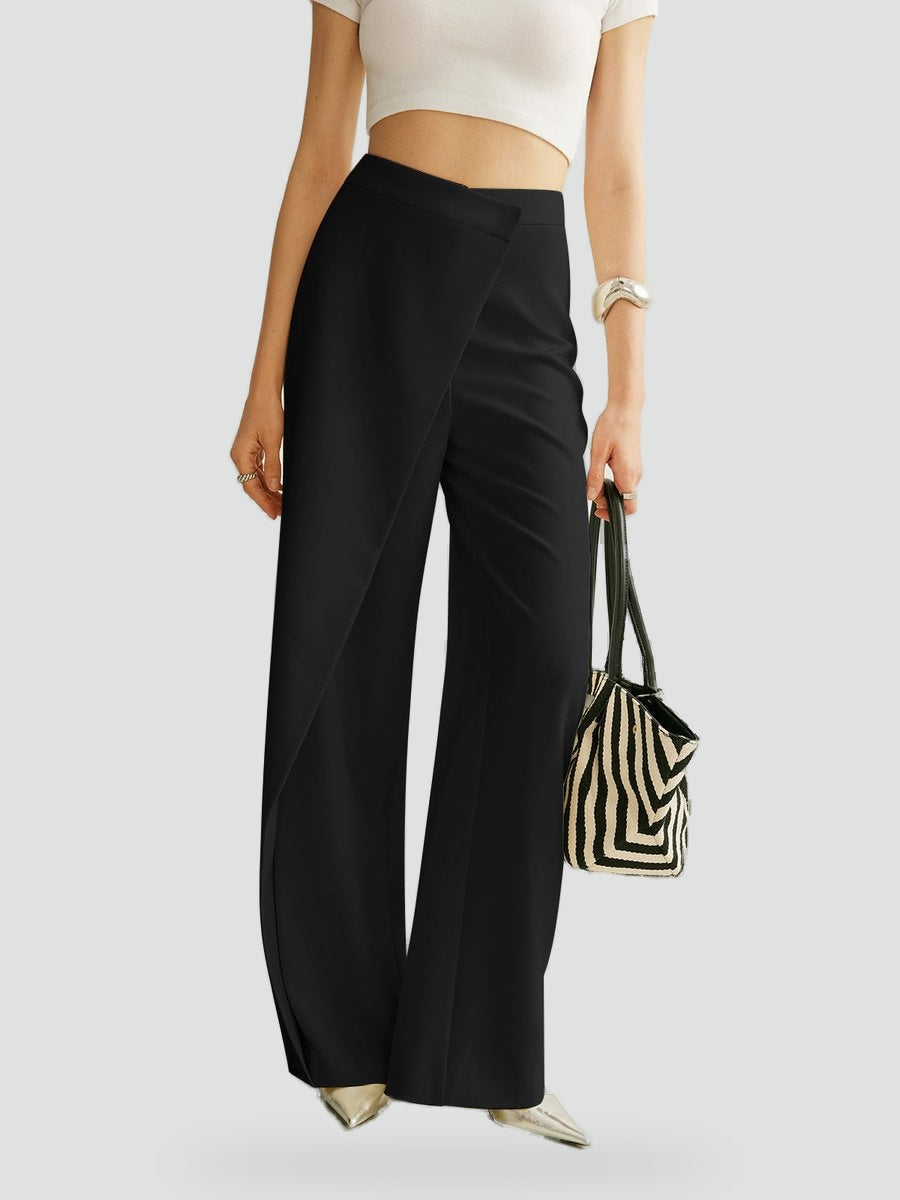 Ramona asymmetric wide leg trousers, detail