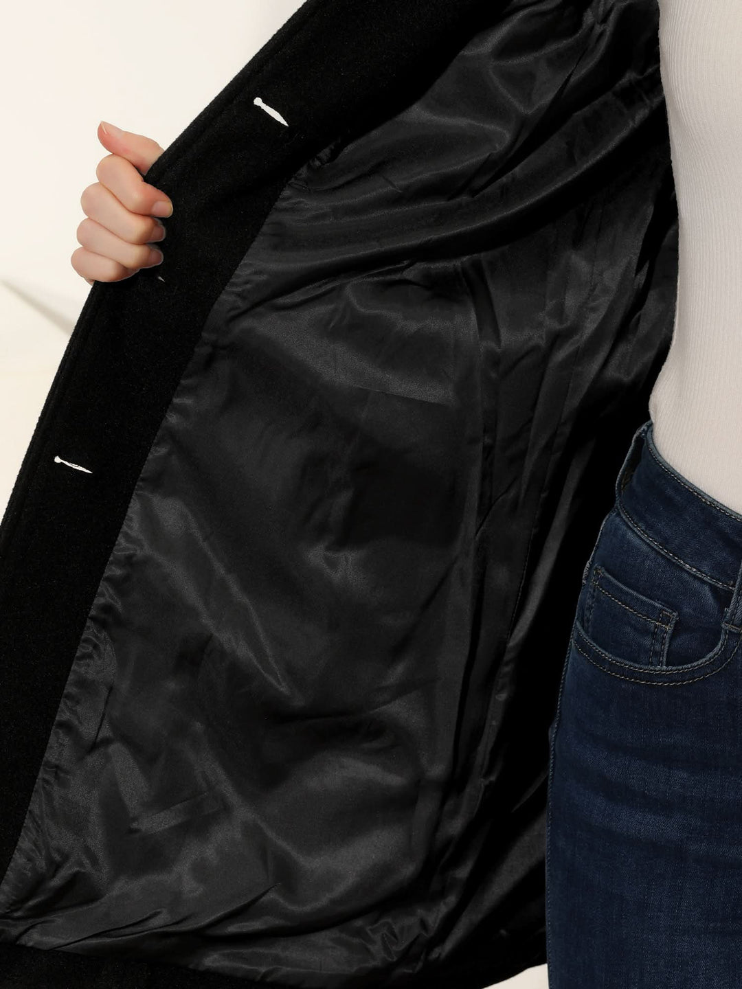 Perrine notch lapel fit and flare trench coat – image 8