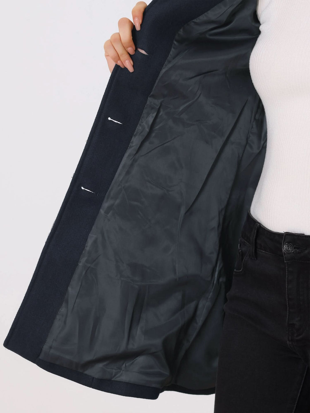 Perrine notch lapel fit and flare trench coat – image 9