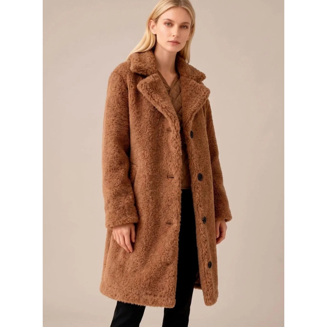 Auguste teddy winter coat in beige