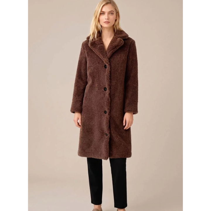 Auguste teddy winter coat in cream