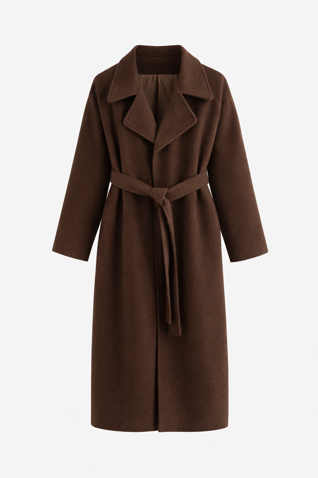 Ianthe belted long coat with wide lapels – image 2