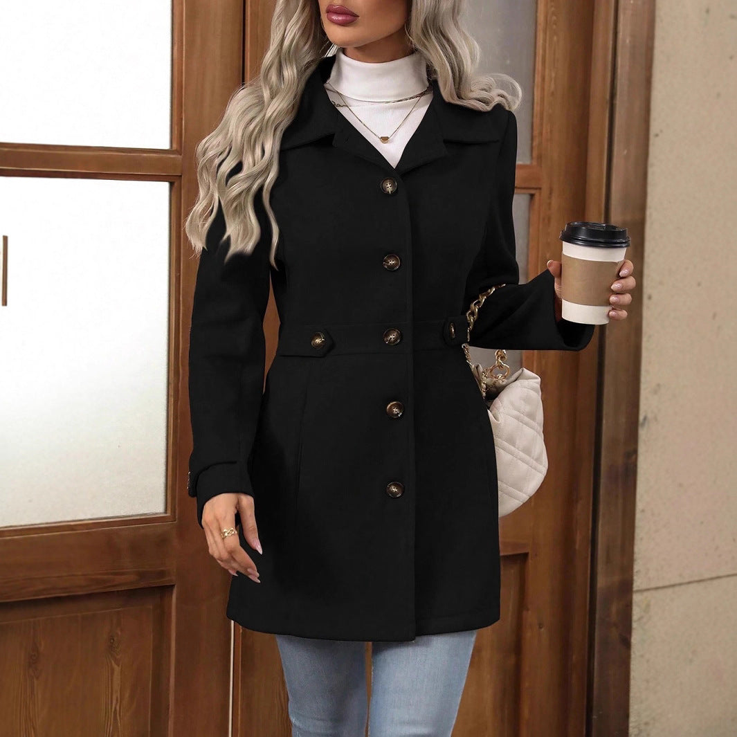 Gwenllian tailored trench coat with belt – image 4