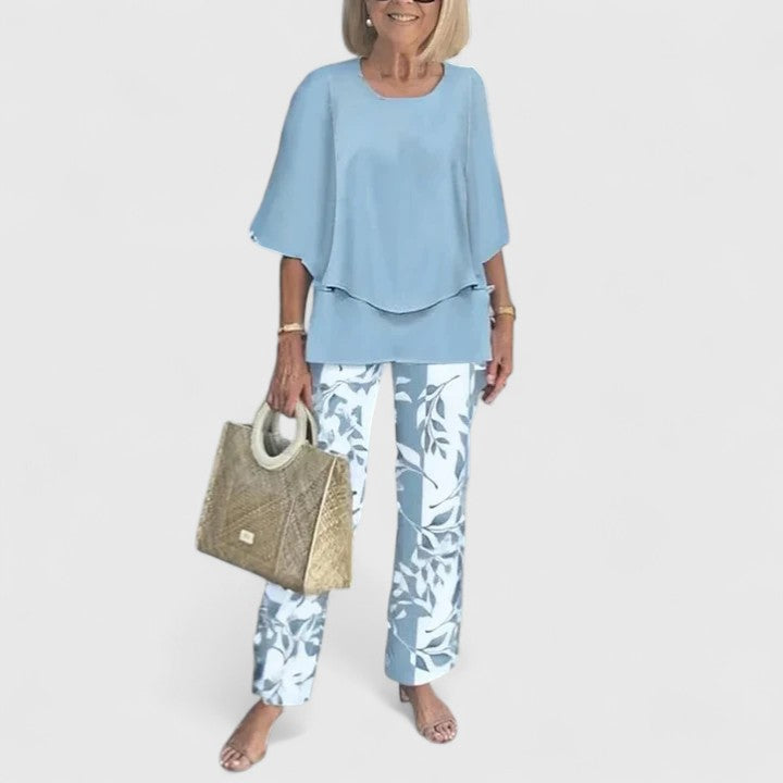 Angela printed two piece set with relaxed trousers – image 11
