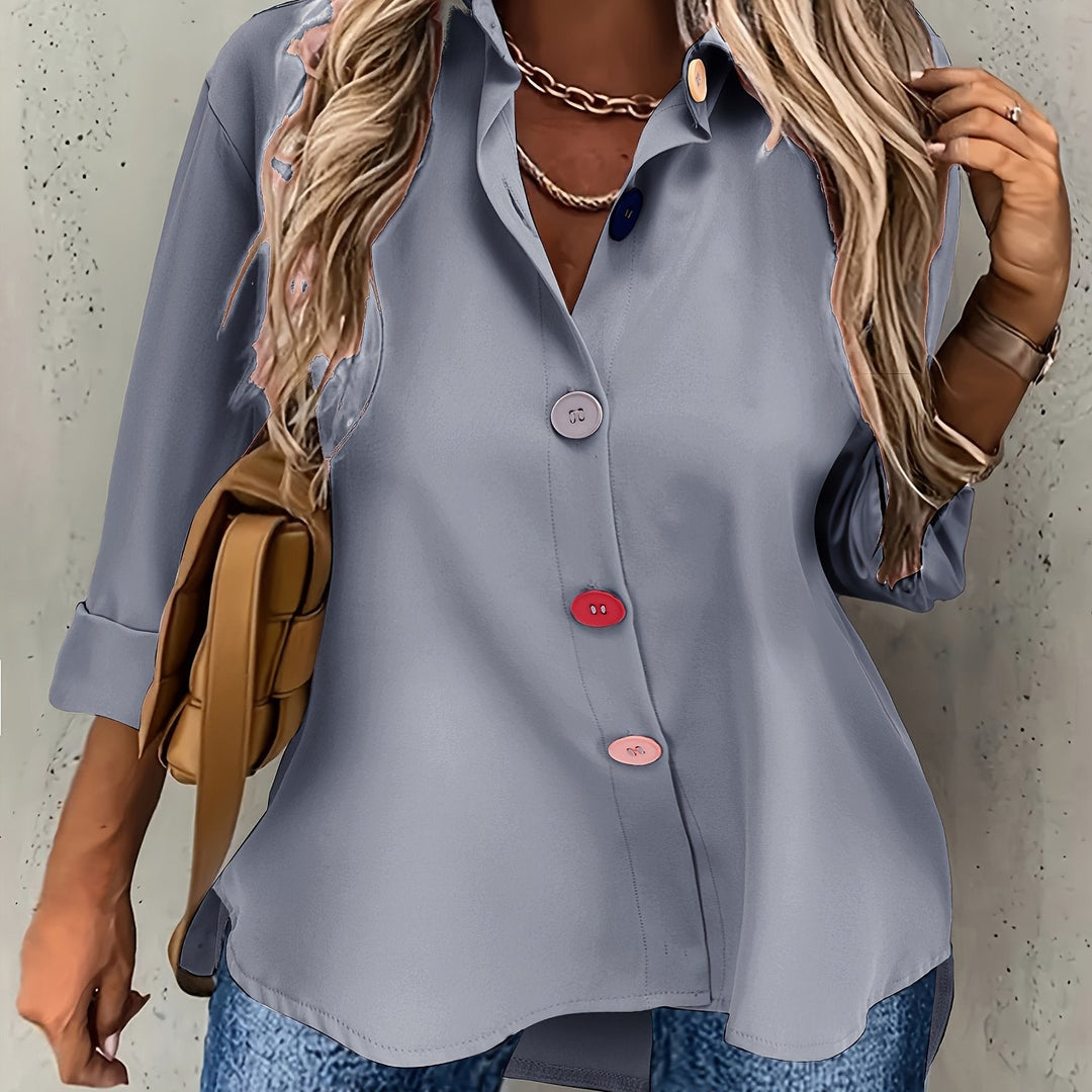 Vanessa Elegant Button Front Blouse - image 4
