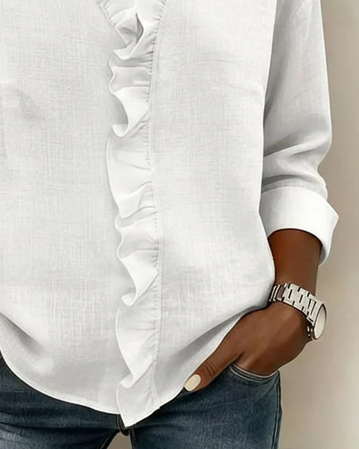 Sorrel ruffle v neck blouse – image 10