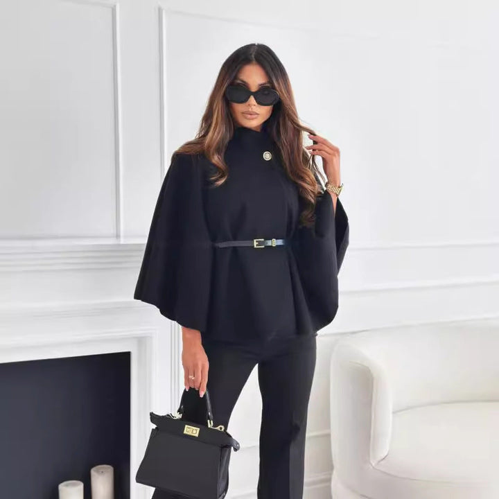 Odile belted fit and flare coat