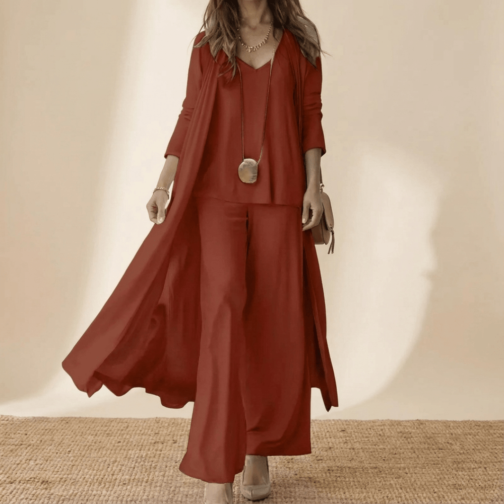 Theodosia three piece wide leg trouser set – image 2
