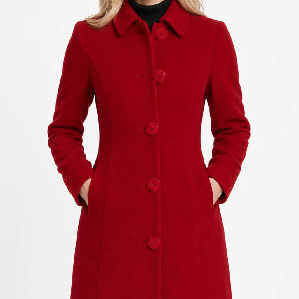 Abigail fit and flare longline coat