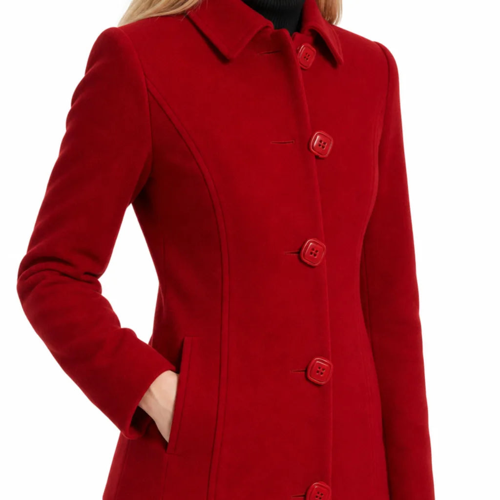Abigail fit and flare longline coat – image 2