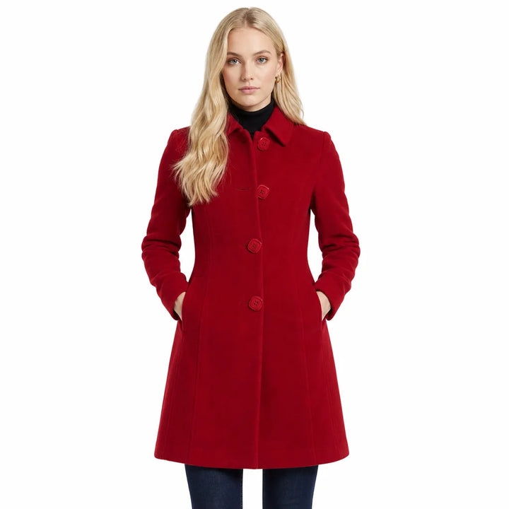 Abigail fit and flare longline coat – image 3
