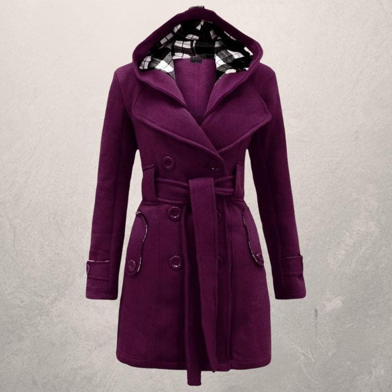 Elinor hooded belted winter coat – image 6