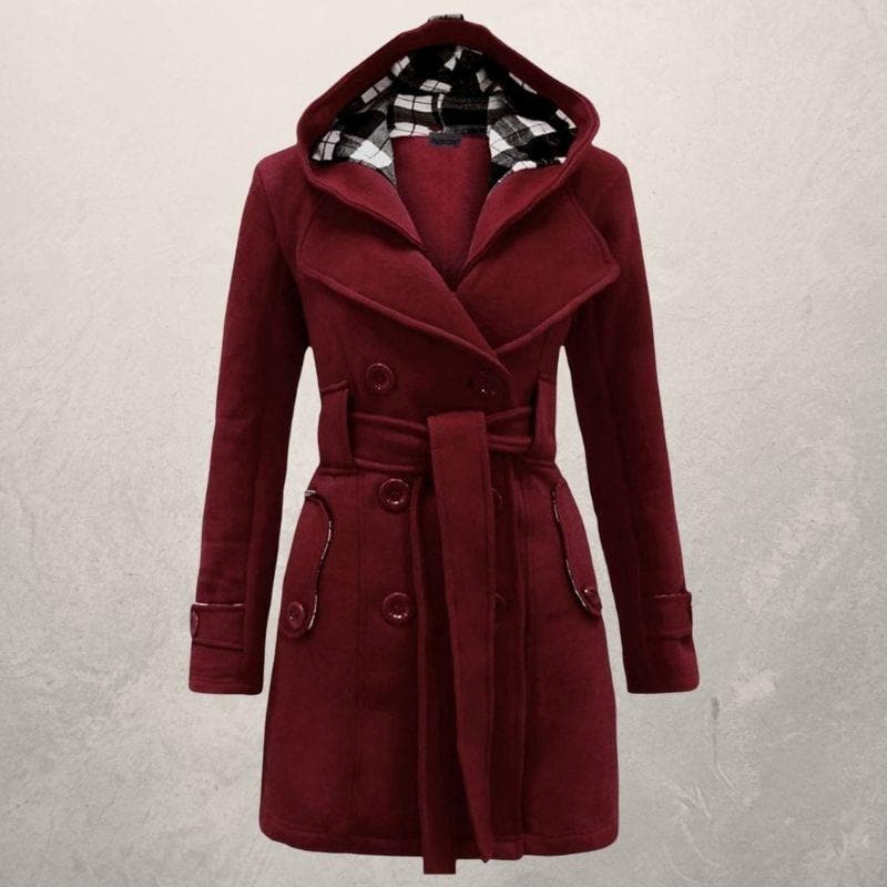 Elinor hooded belted winter coat – image 4