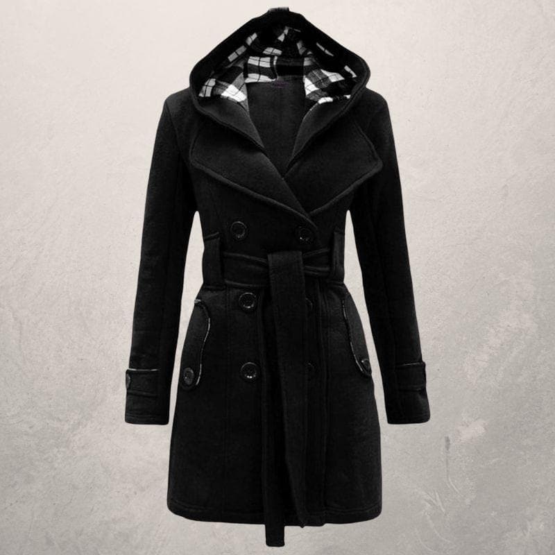 Elinor hooded belted winter coat
