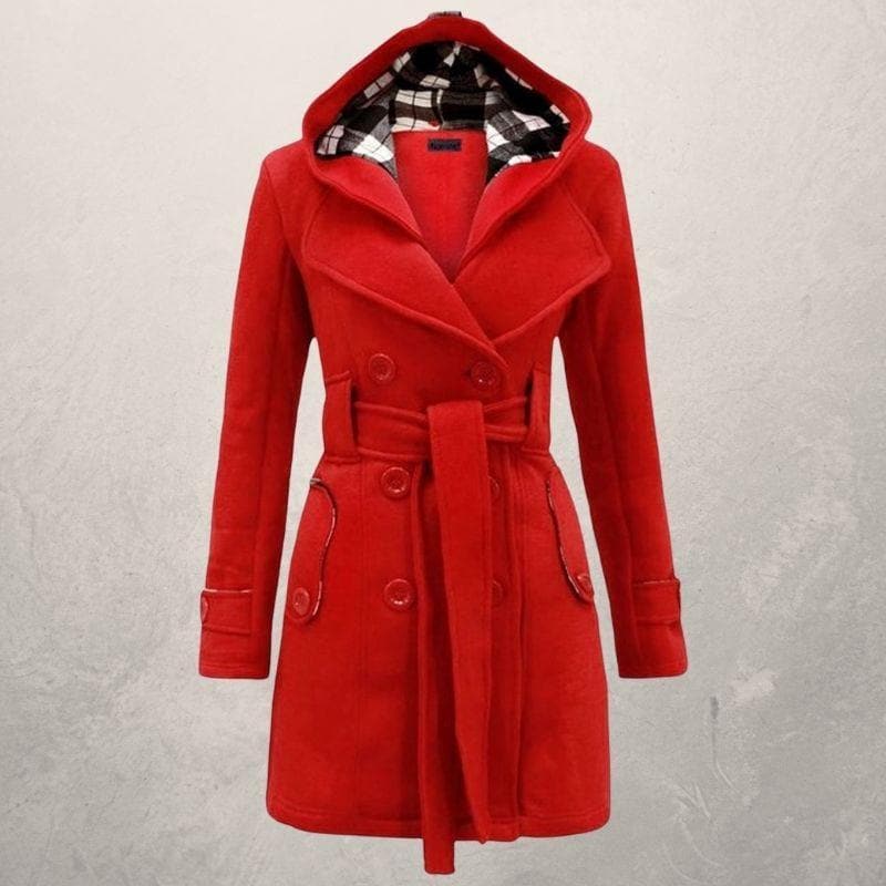 Elinor hooded belted winter coat – image 2