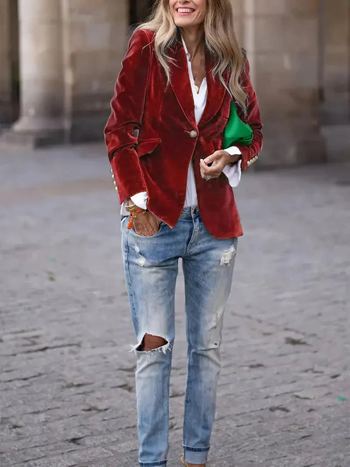 Gwennan velvet blazer jacket – image 19