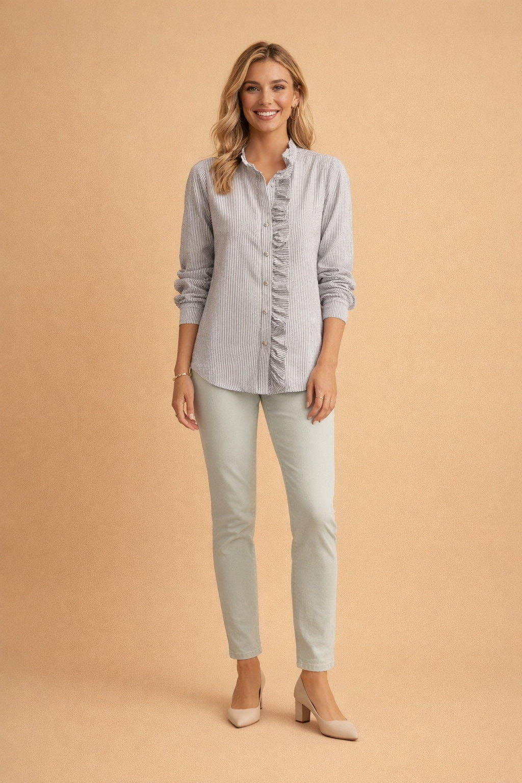 Corinne tailored blouse in pink