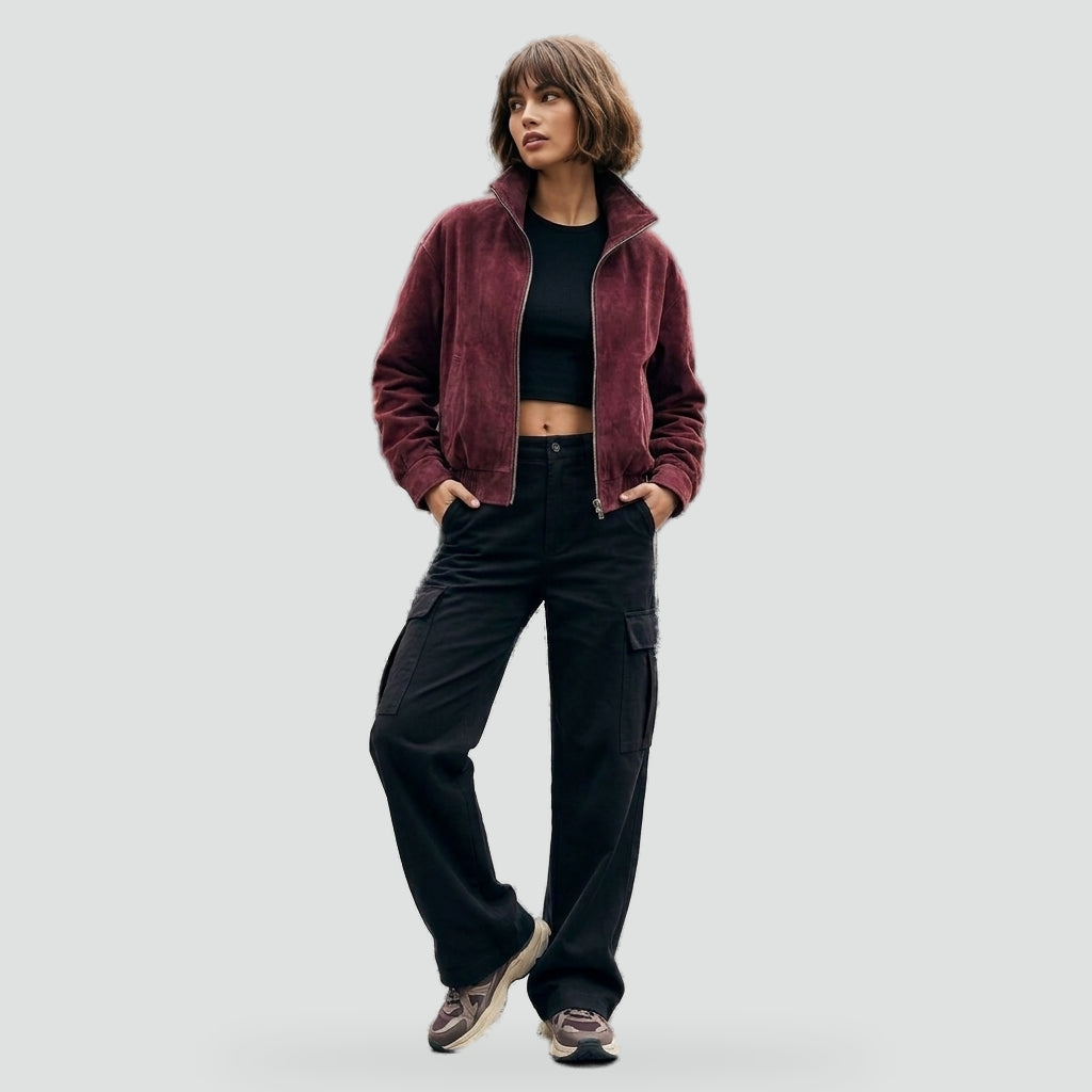 Romilly bomber jacket with high collar