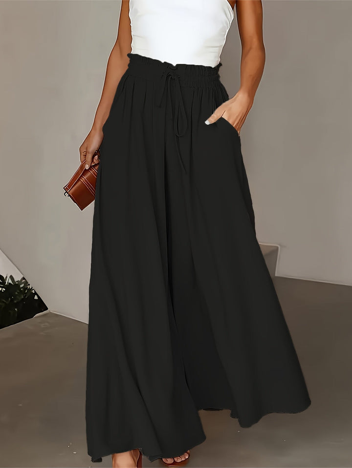 Gudrun high waist flowing wide leg trousers – image 9