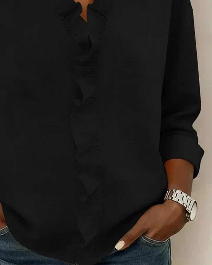 Sorrel ruffle v neck blouse – image 8
