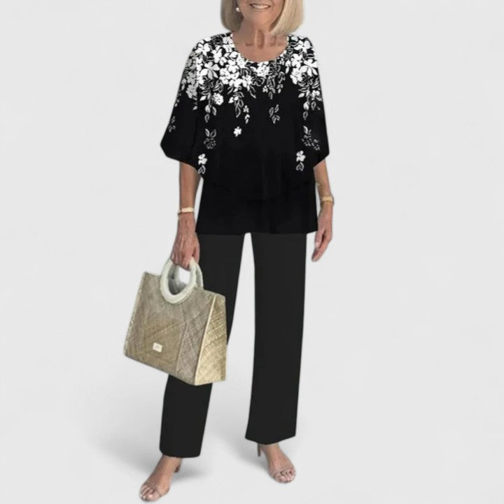 Angela printed two piece set with relaxed trousers – image 13