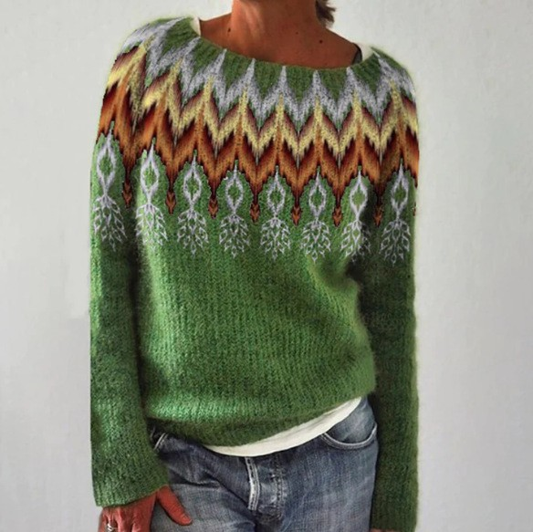 Gabrielle fair isle crew neck jumper – image 2
