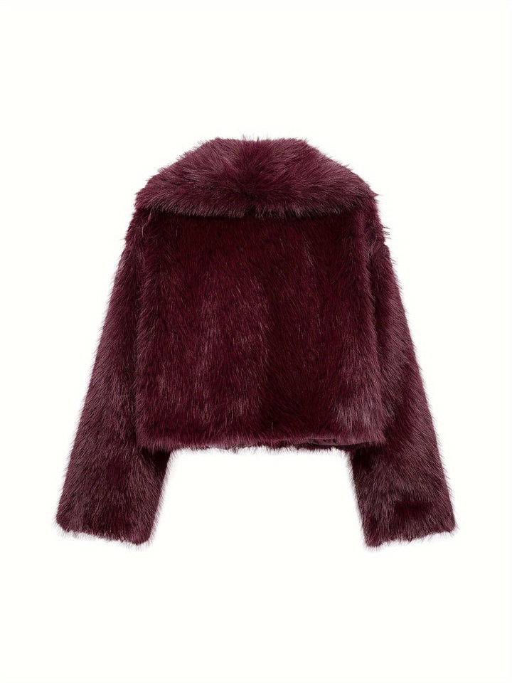 Delilah loose fit faux fur jacket – image 10