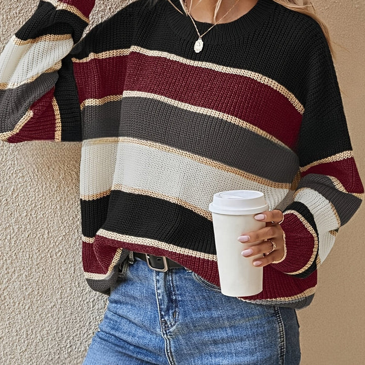 Marcelline chunky colour block striped jumper – image 13
