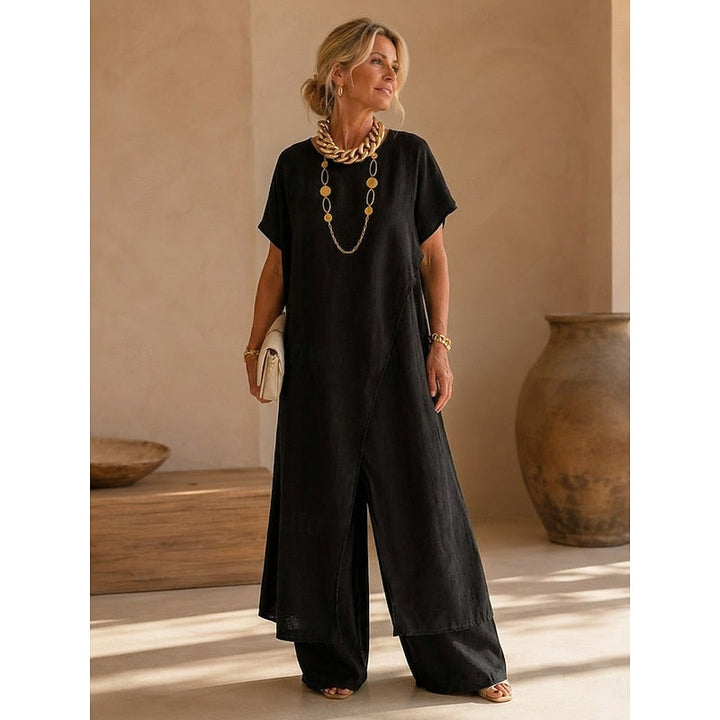 Kassia long tunic and wide leg trouser co ord set – image 6