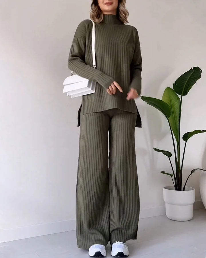 Ysella knitted co-ord set with side slits – image 3