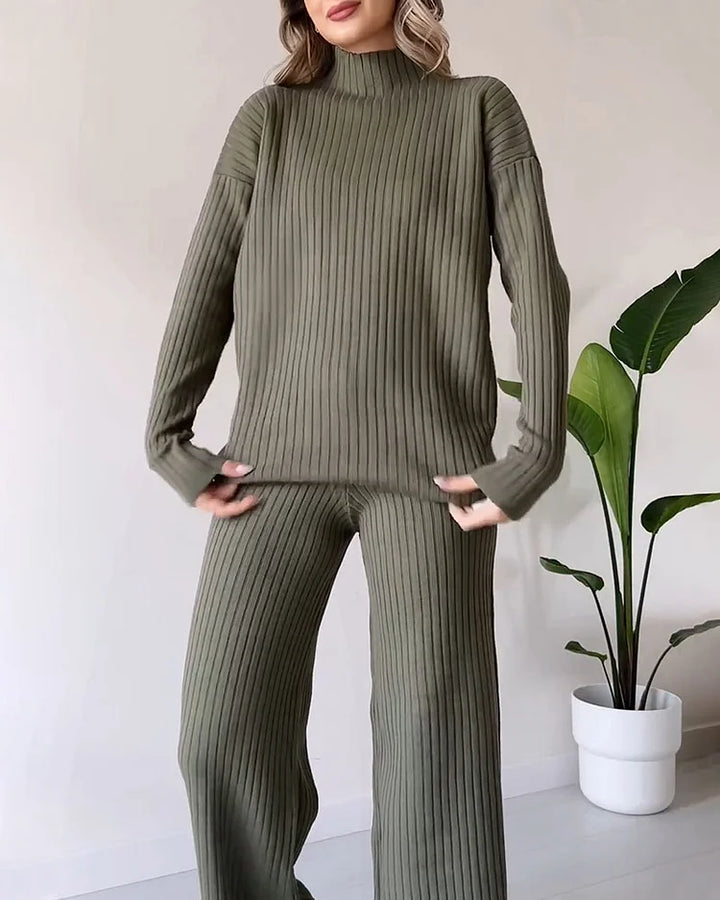 Ysella knitted co-ord set with side slits