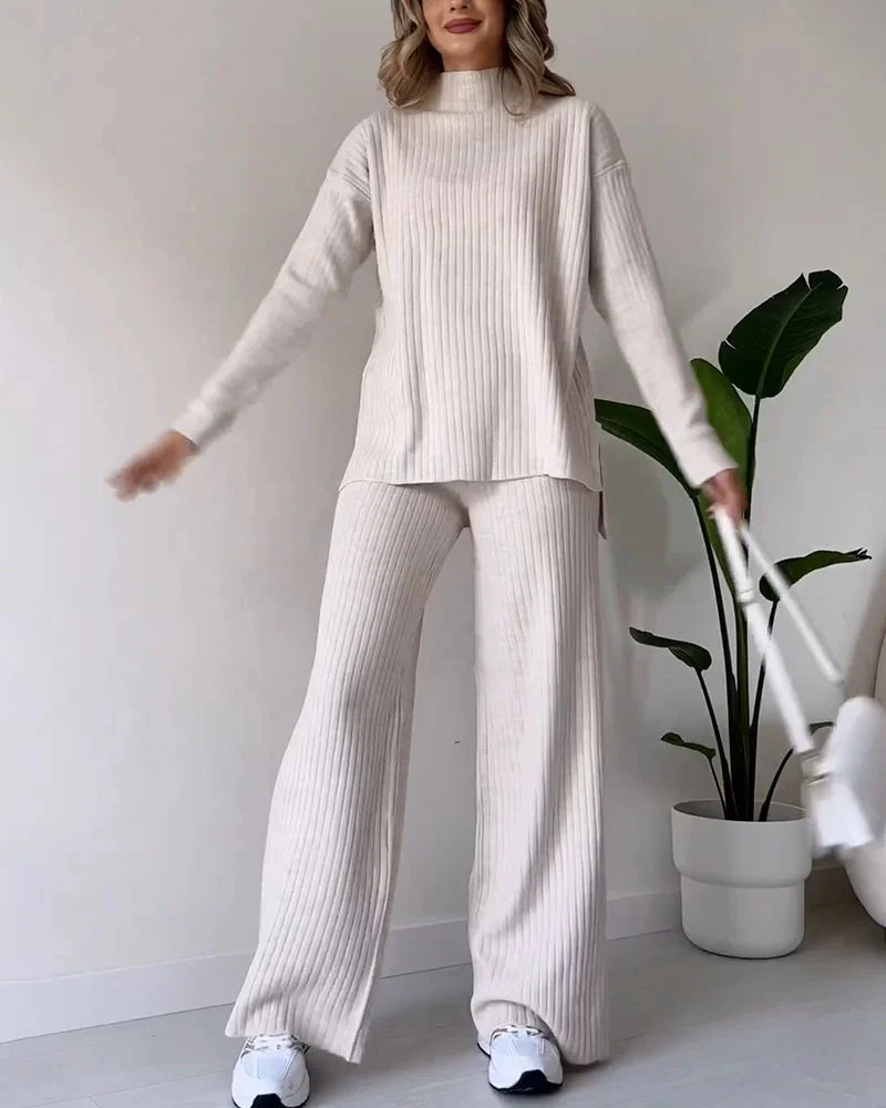 Ysella knitted co-ord set with side slits – image 5