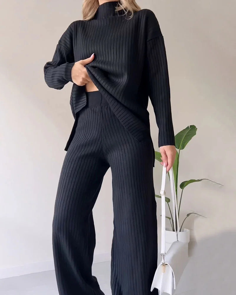 Ysella knitted co-ord set with side slits – image 8