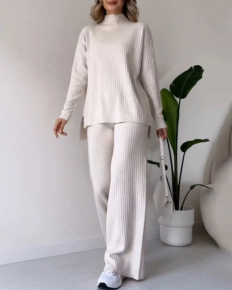 Ysella knitted co-ord set with side slits – image 6
