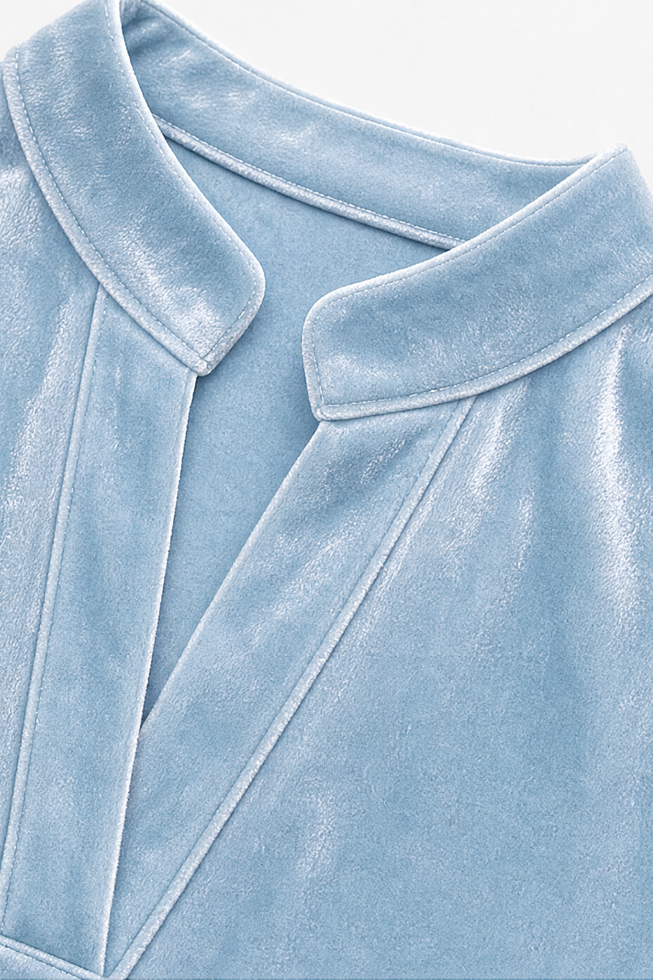 Unni velvet look V neck blouse – image 8