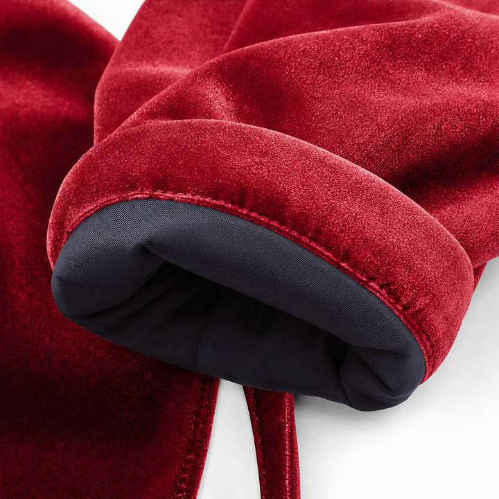 Allegra Elegant Ruffled V Neck Velvet Blouse - image 9