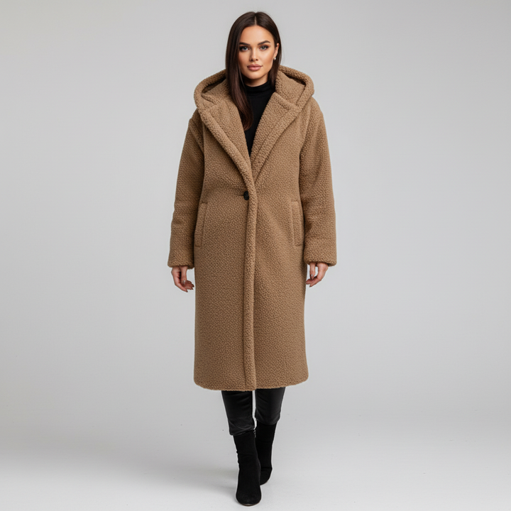 Aurore long hooded teddy coat – image 5