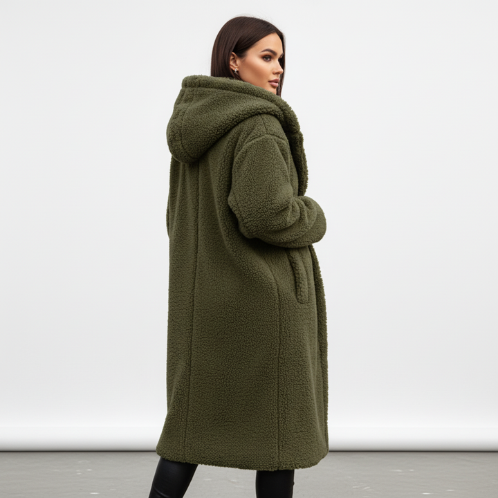 Aurore long hooded teddy coat – image 9