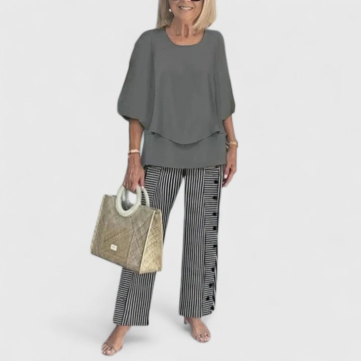 Angela printed two piece set with relaxed trousers – image 14