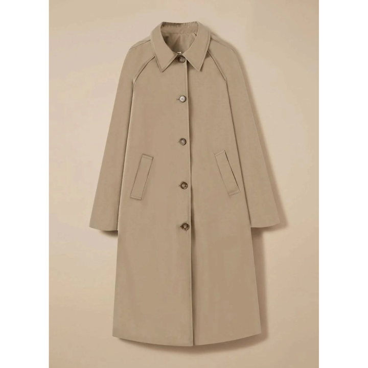 Damaris long trench coat with buttons and pockets