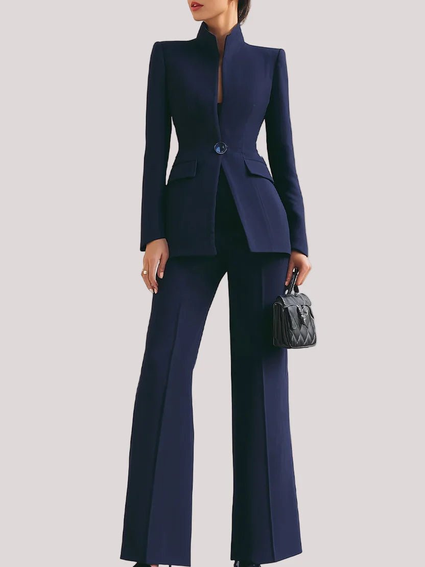 Holly long blazer and flared trouser suit